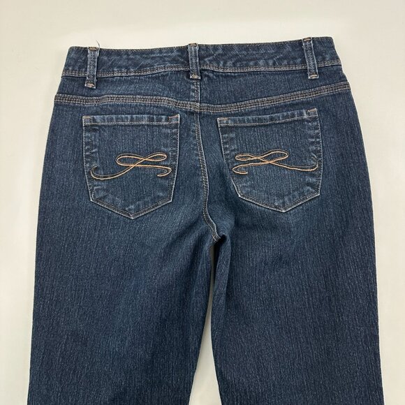 Style & Co Straight Leg Women's size 6P Dark Wash Blue Denim Jeans - Picture 5 of 5